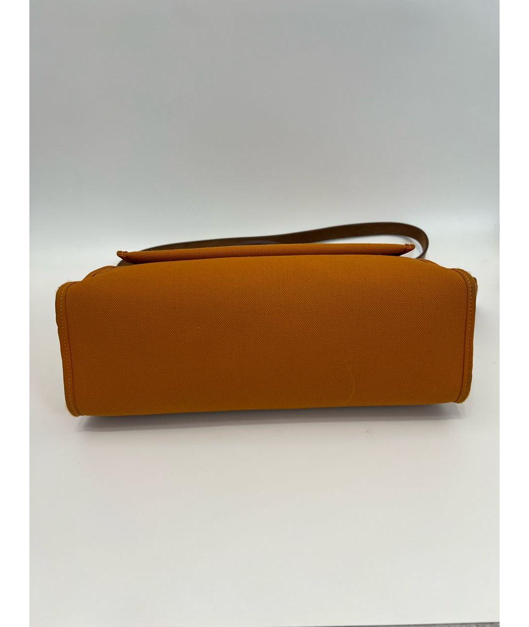 HERMES PRE-OWNED Оранжевая тканевая сумка через плечо, фото 8