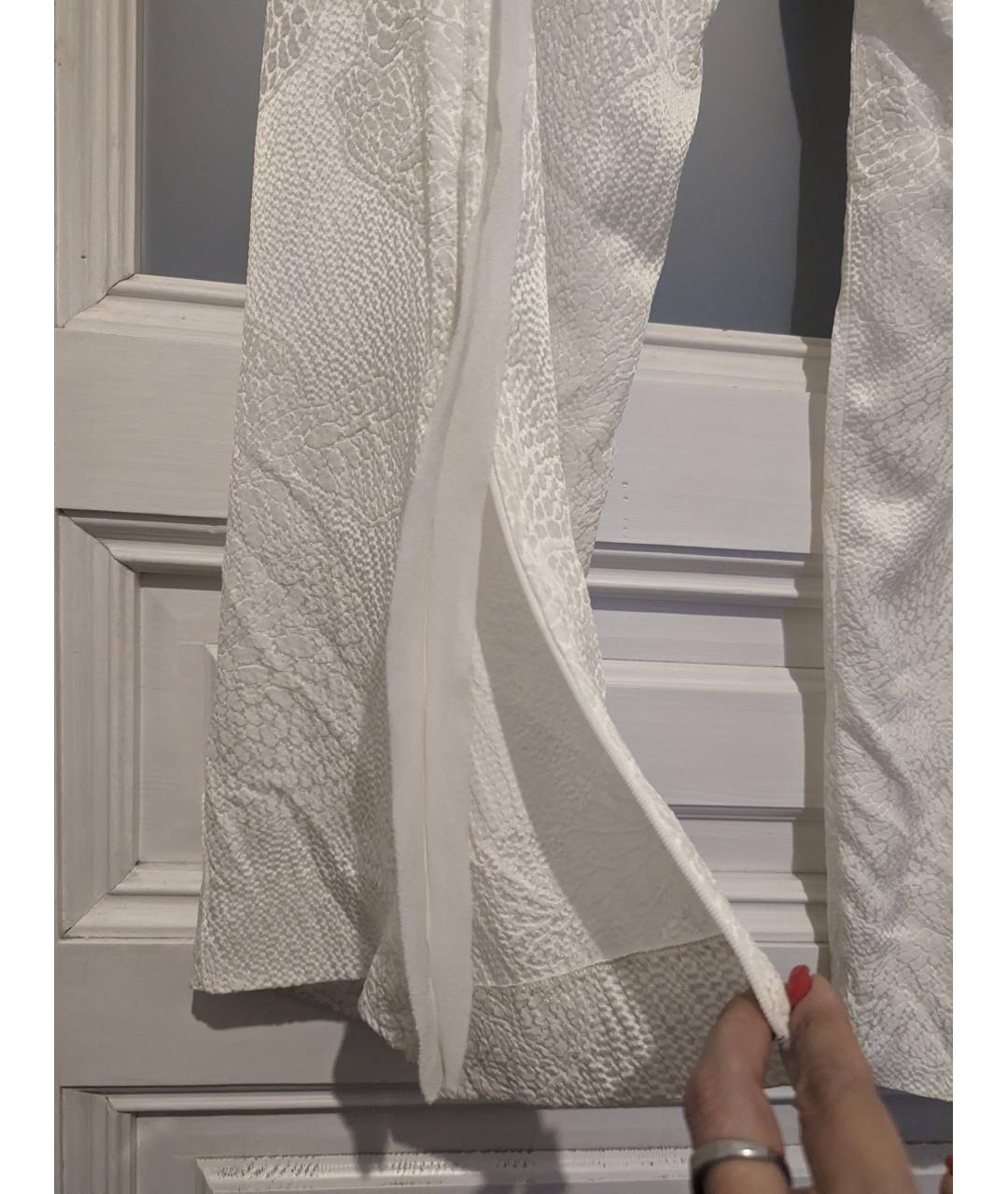 CHLOE Белые шелковые брюки широкие, фото 6