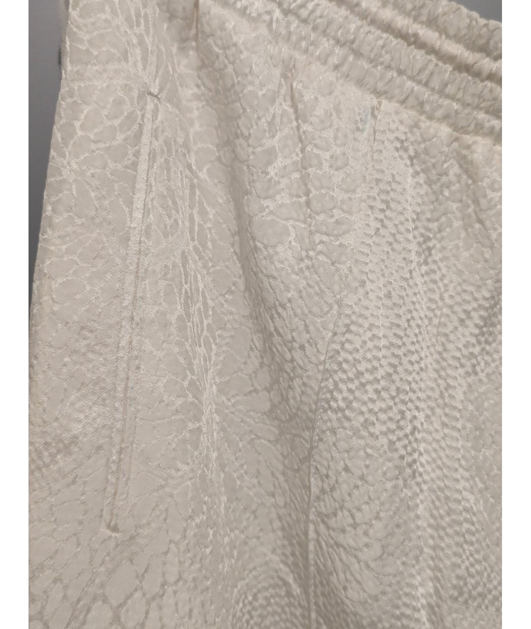 CHLOE Белые шелковые брюки широкие, фото 4