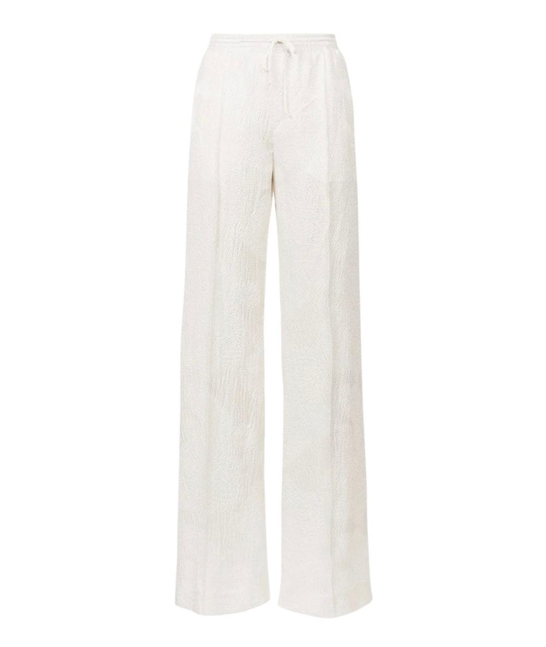 CHLOE Белые шелковые брюки широкие, фото 1