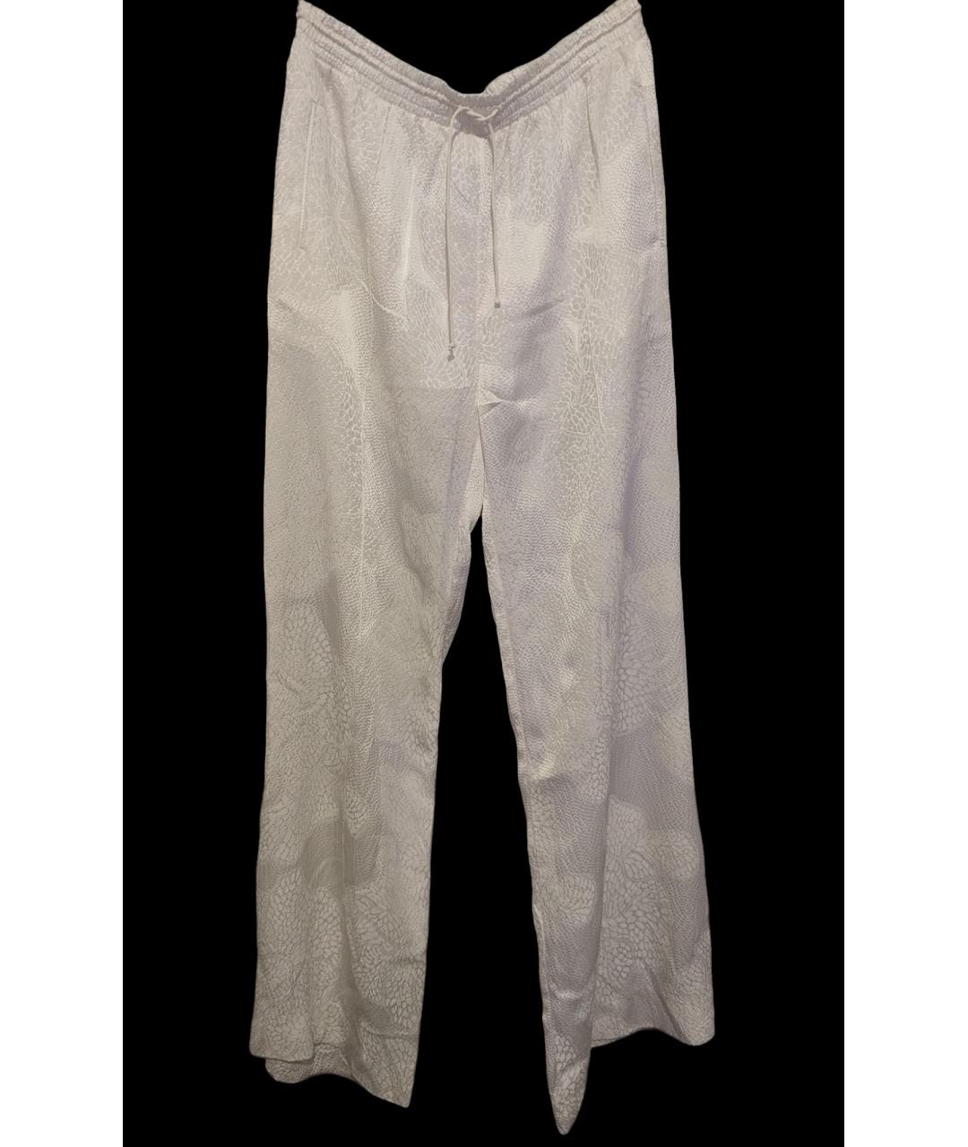 CHLOE Белые шелковые брюки широкие, фото 5