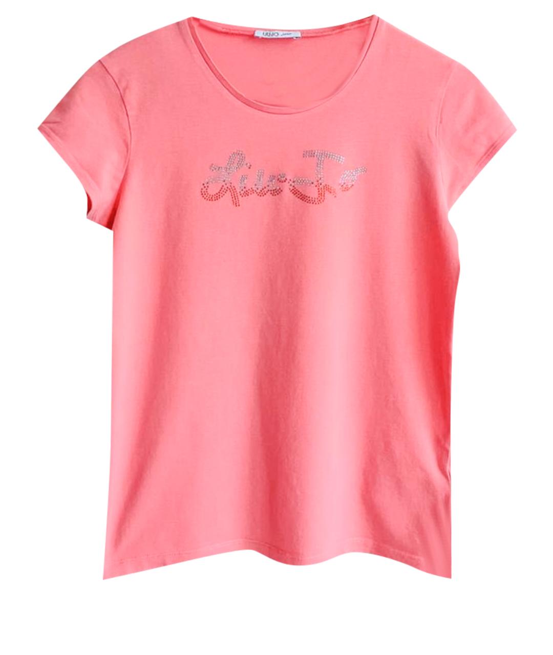 LIU JO Розовый хлопковый детская футболка / топ, фото 1