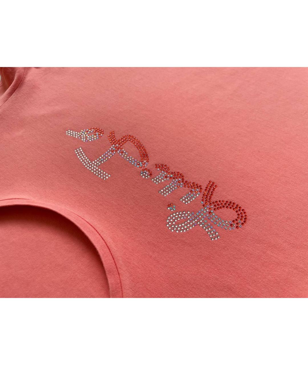 LIU JO Розовый хлопковый детская футболка / топ, фото 5