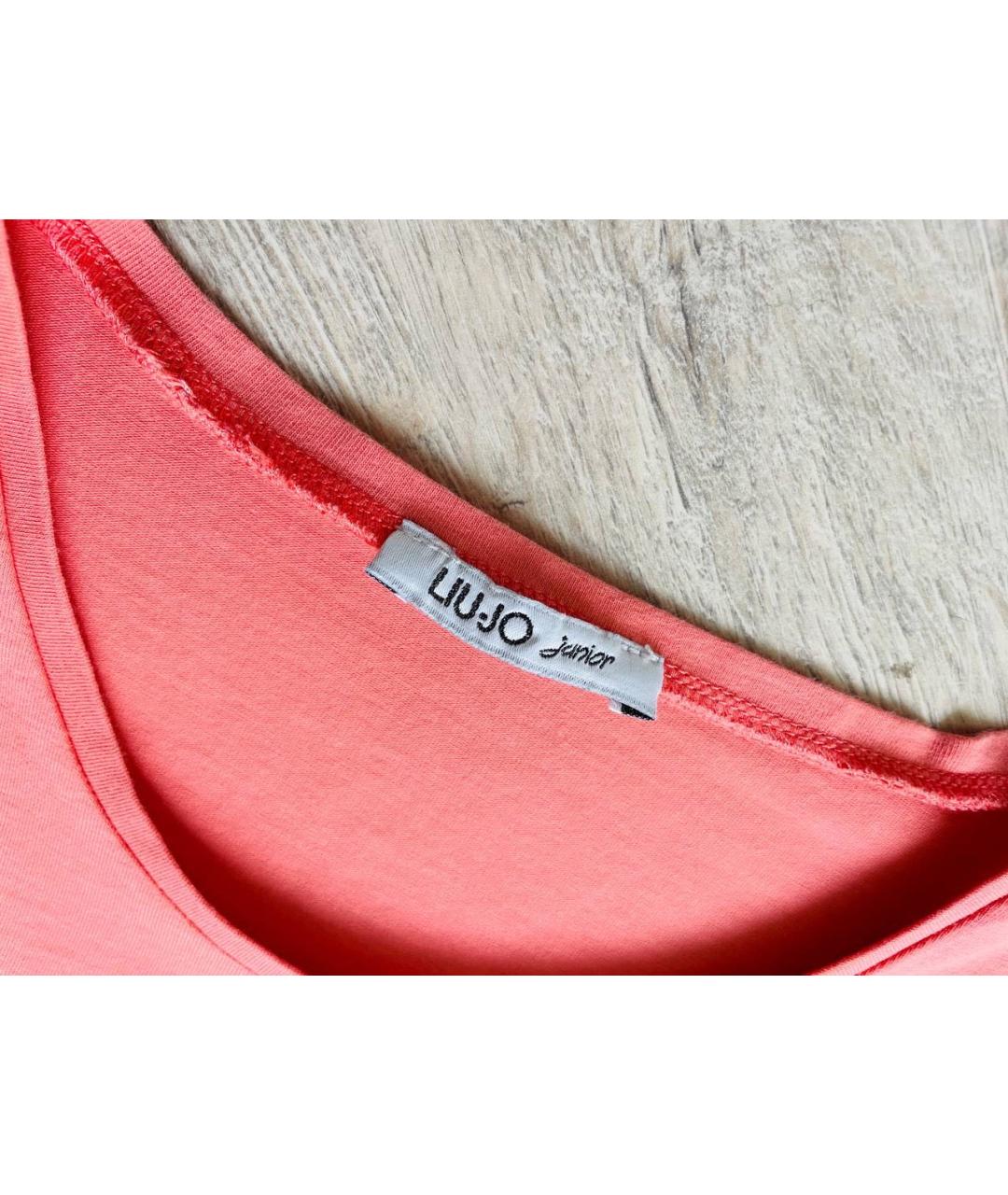 LIU JO Розовый хлопковый детская футболка / топ, фото 3