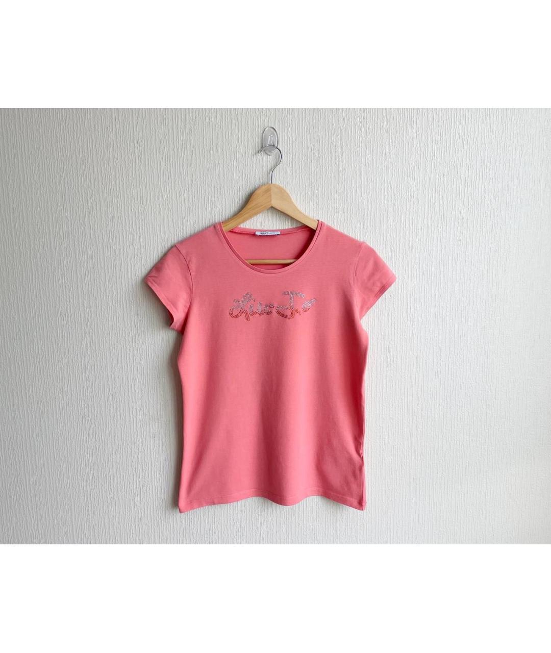 LIU JO Розовый хлопковый детская футболка / топ, фото 9