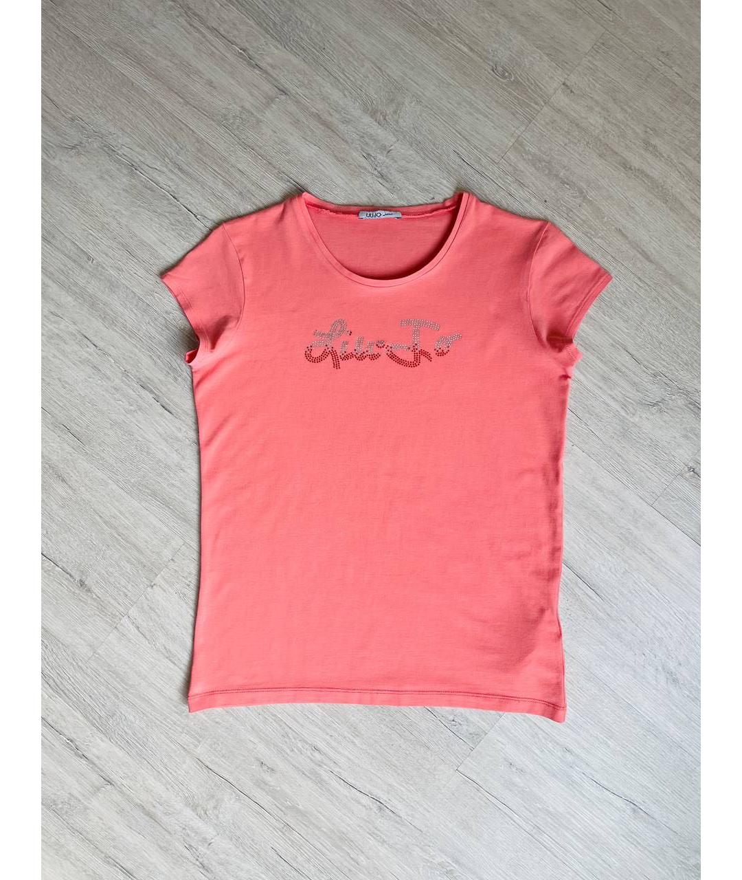 LIU JO Розовый хлопковый детская футболка / топ, фото 6