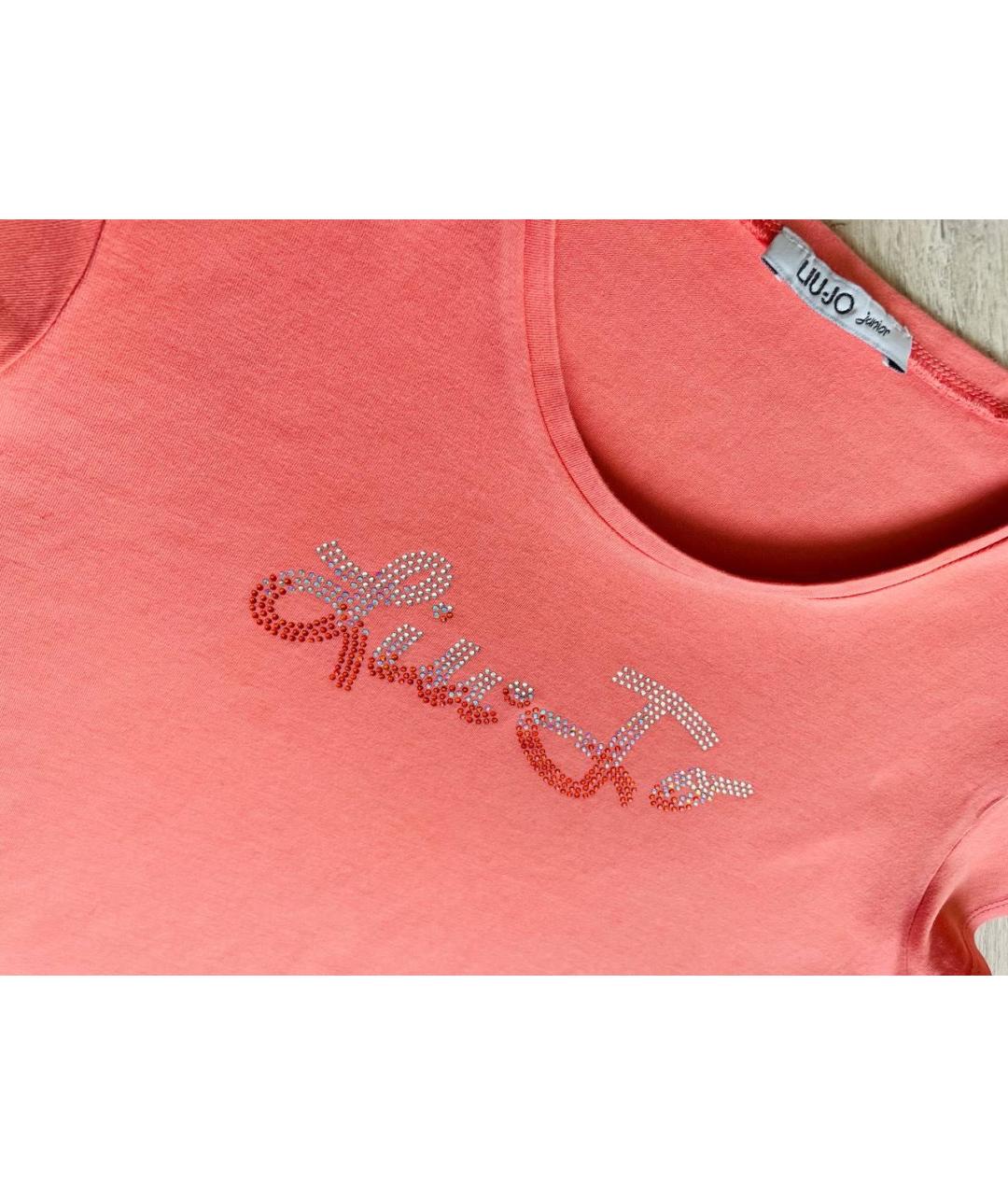 LIU JO Розовый хлопковый детская футболка / топ, фото 4