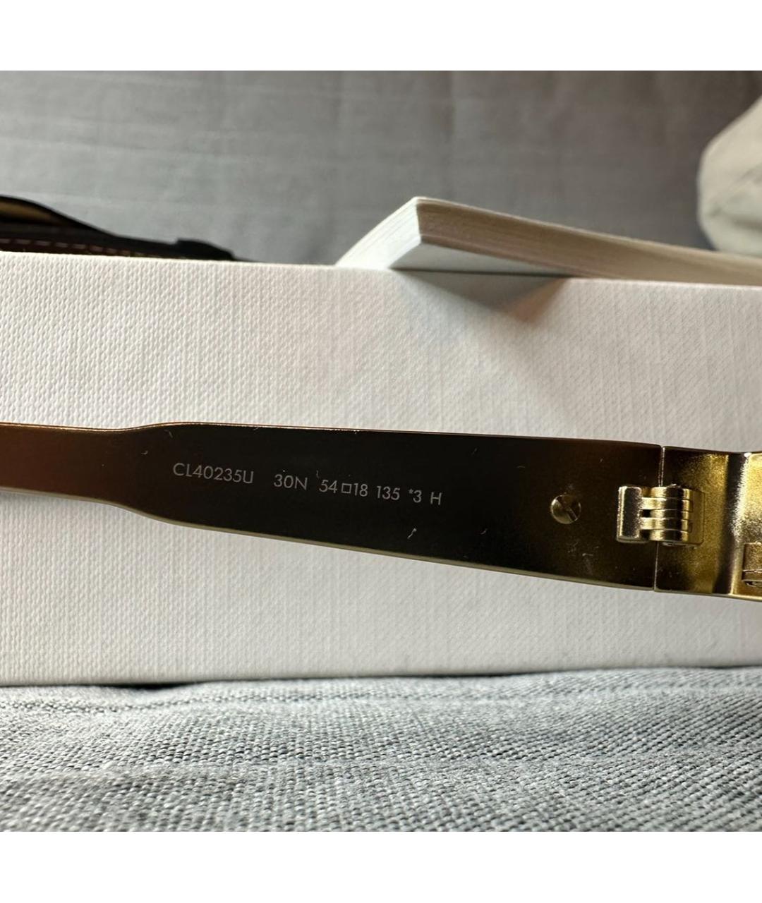 CELINE PRE-OWNED Золотые металлические солнцезащитные очки, фото 7