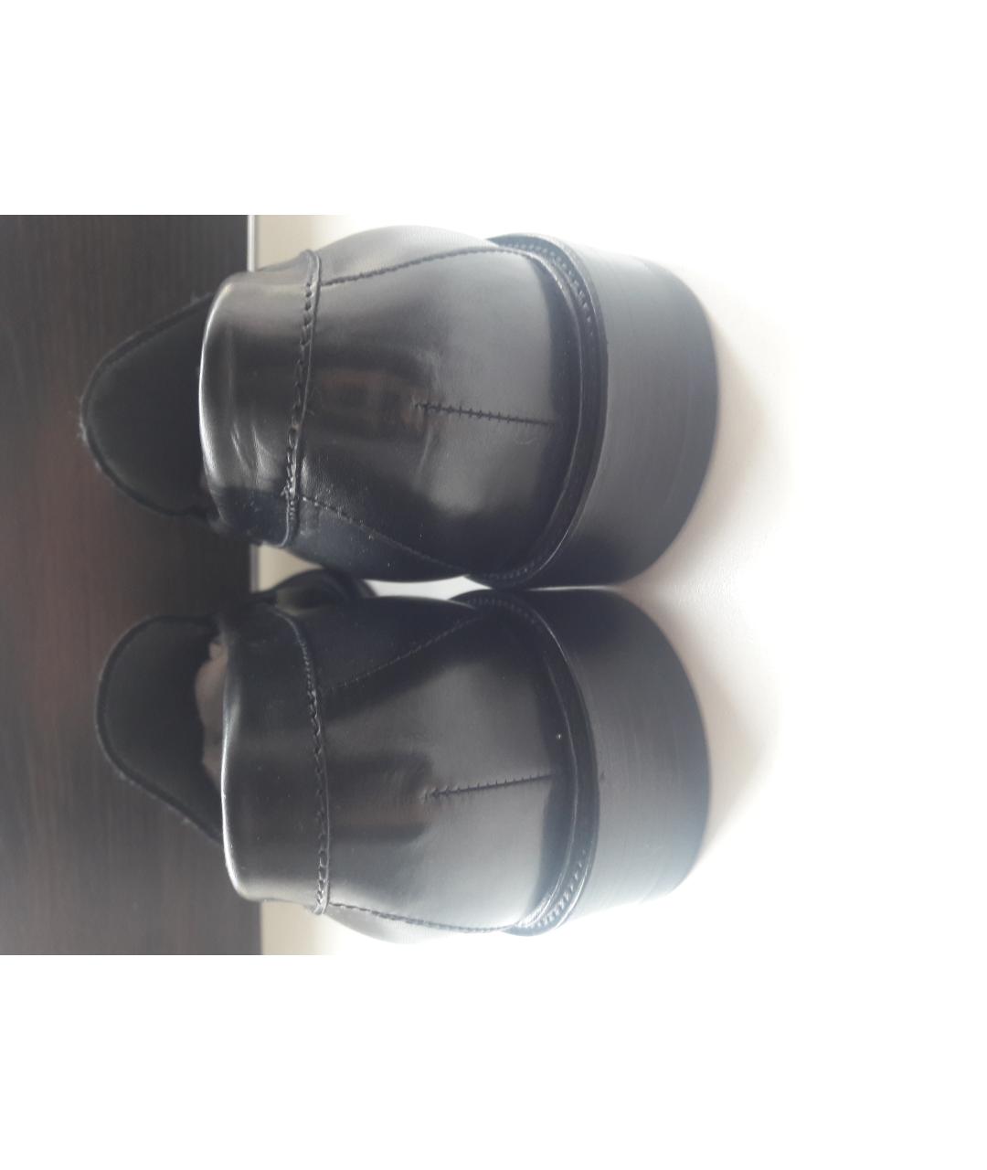 VIKTOR & ROLF Черные кожаные мокасины, фото 4