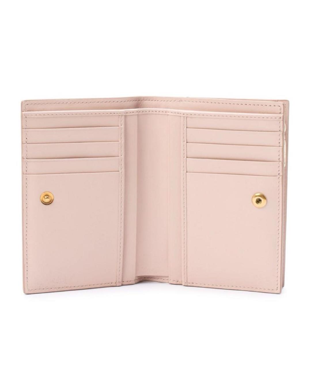 DOLCE&GABBANA Розовый кожаный кошелек, фото 2
