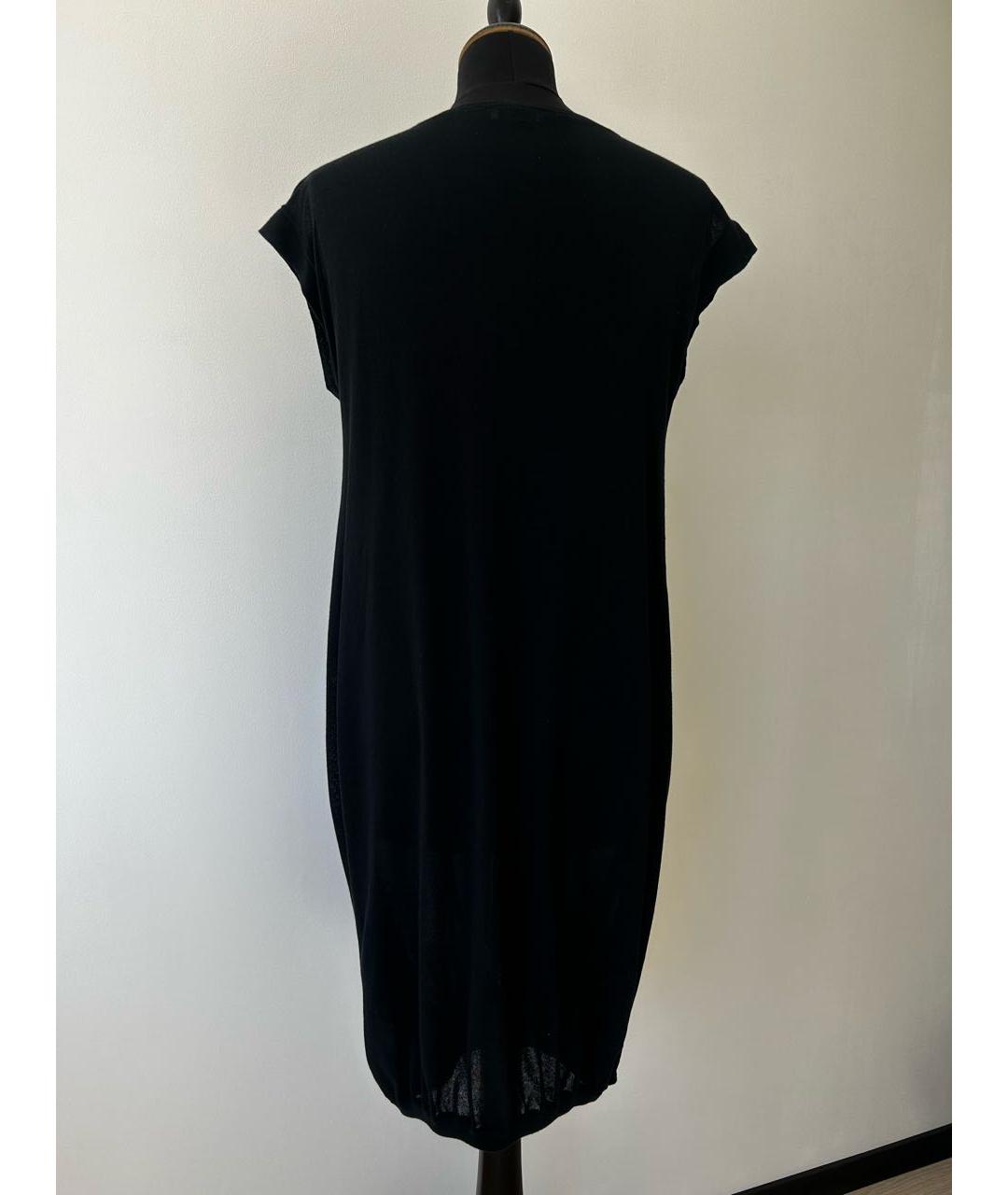 BRUNELLO CUCINELLI Черное хлопковое повседневное платье, фото 2