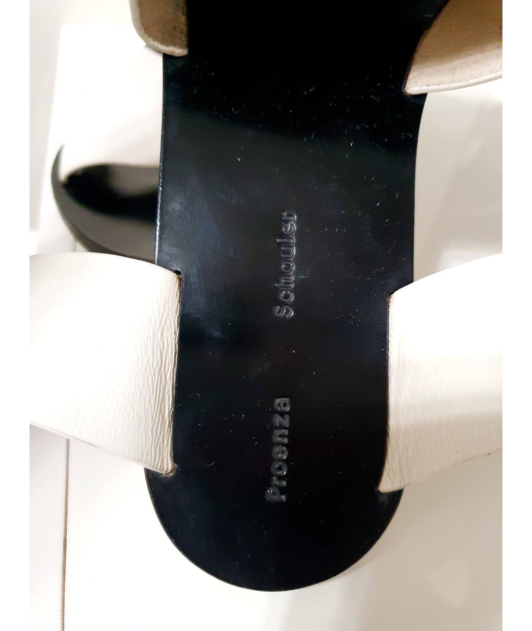 PROENZA SCHOULER Белые кожаные сандалии, фото 5
