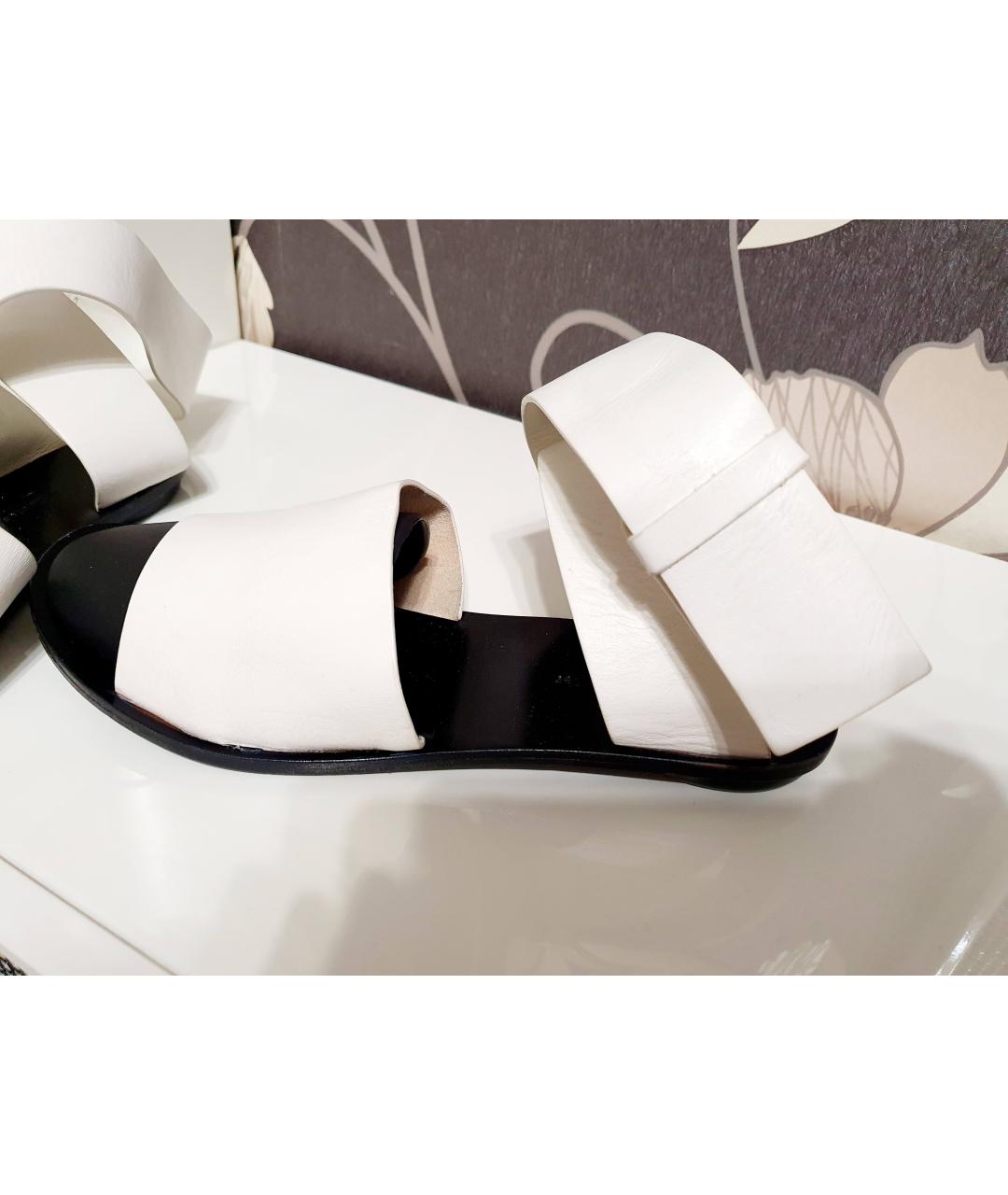 PROENZA SCHOULER Белые кожаные сандалии, фото 3