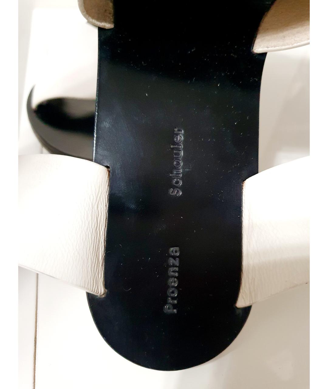 PROENZA SCHOULER Белые кожаные сандалии, фото 7