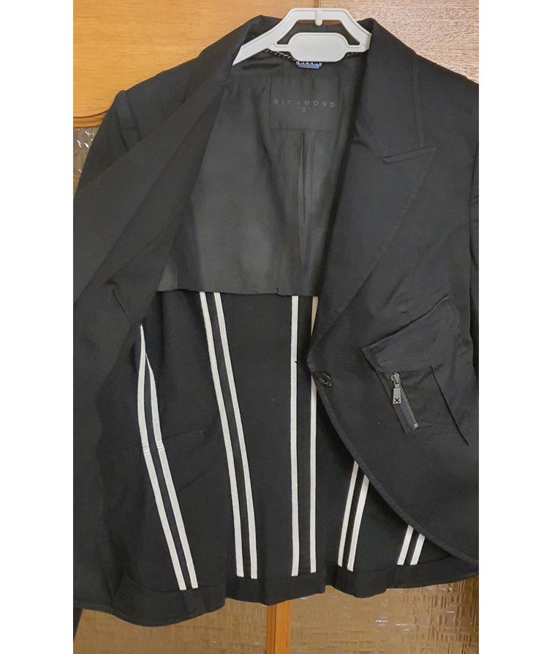 JOHN RICHMOND Черный хлопковый жакет/пиджак, фото 4