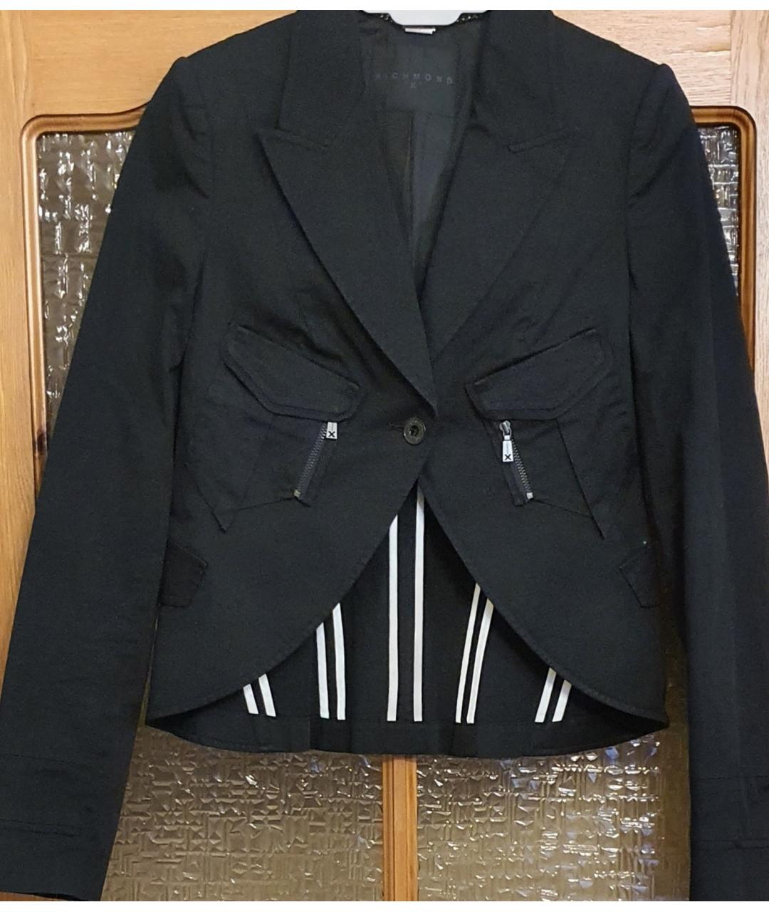 JOHN RICHMOND Черный хлопковый жакет/пиджак, фото 8