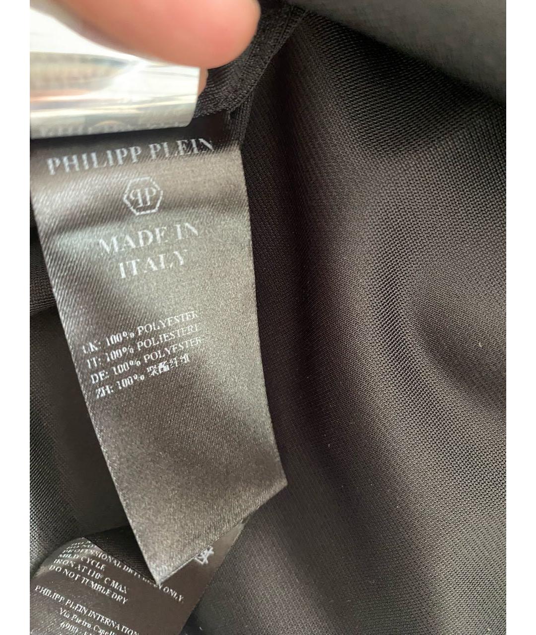 PHILIPP PLEIN Черная полиэстеровая блузы, фото 6