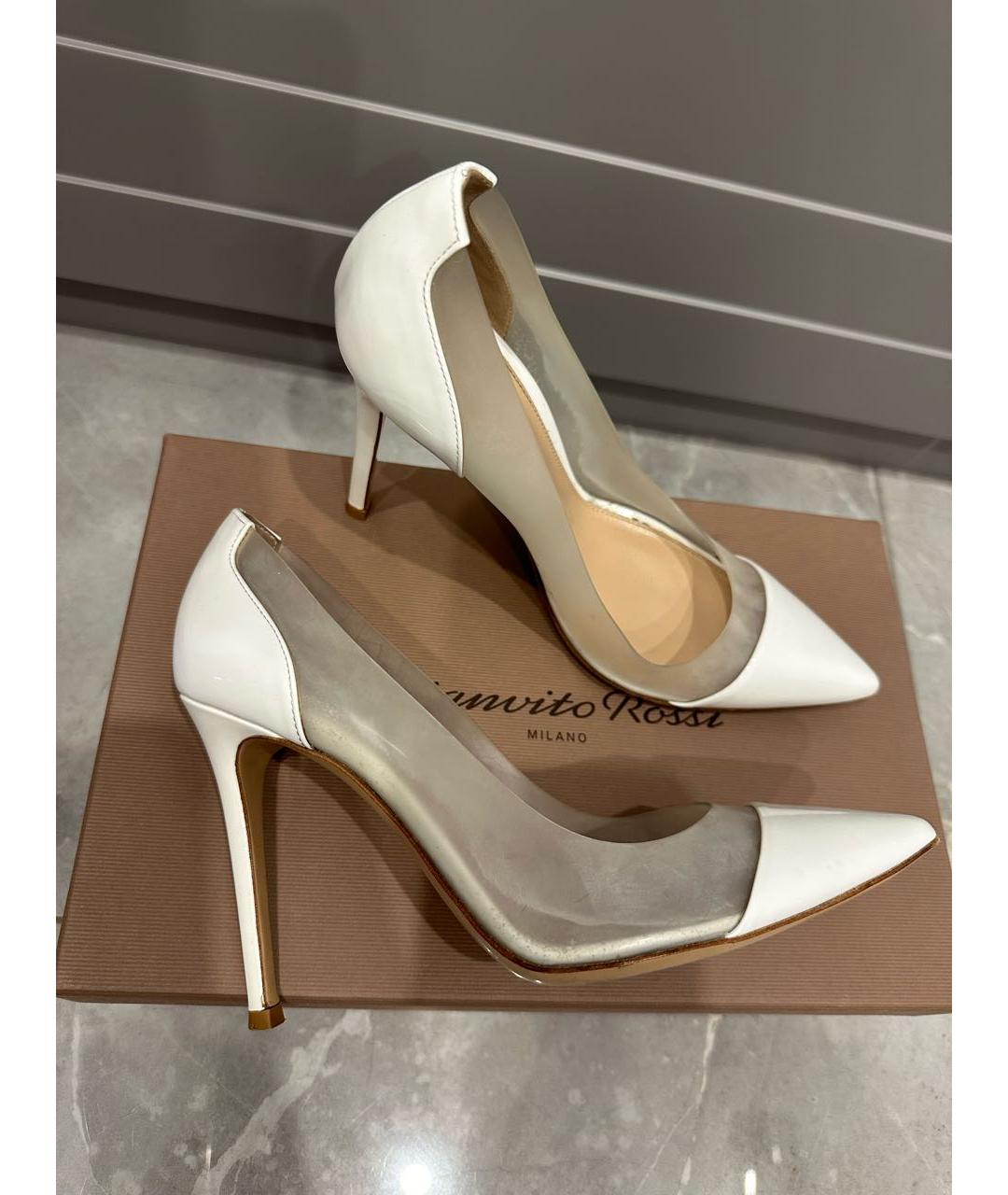 GIANVITO ROSSI Белые кожаные туфли, фото 6