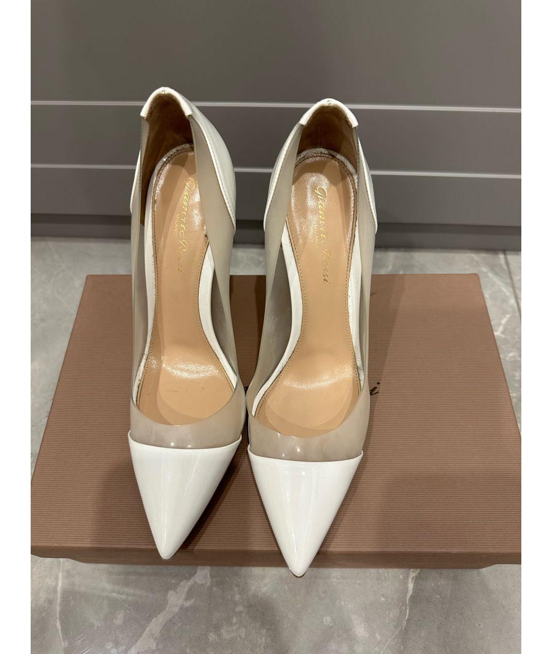 GIANVITO ROSSI Белые кожаные туфли, фото 5