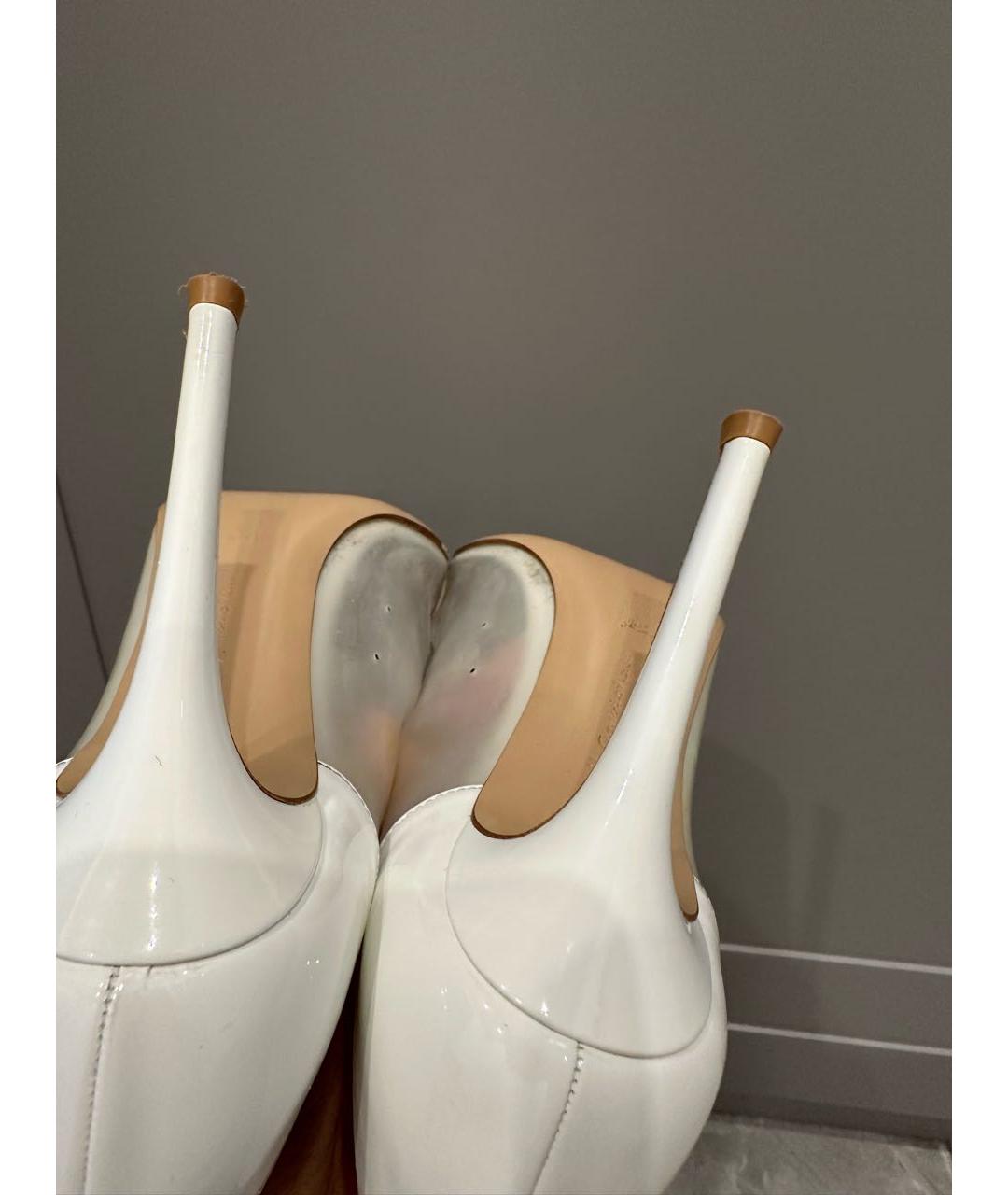 GIANVITO ROSSI Белые кожаные туфли, фото 4
