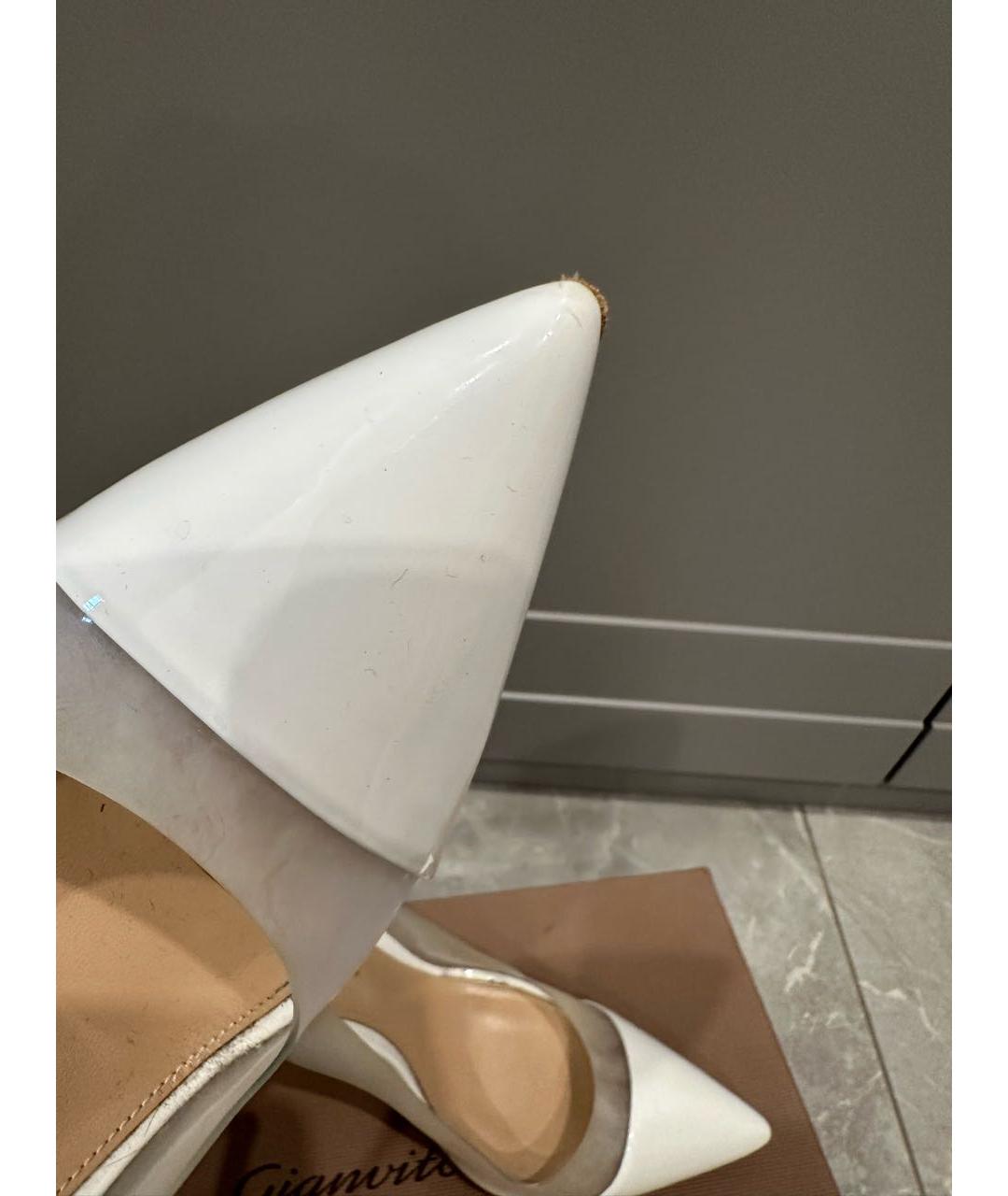GIANVITO ROSSI Белые кожаные туфли, фото 3