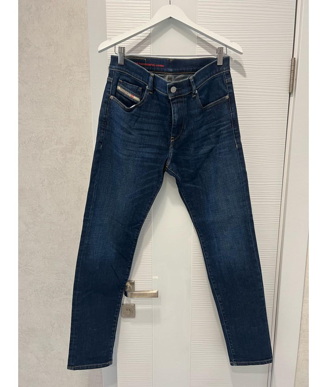 DIESEL Темно-синие хлопко-эластановые джинсы скинни, фото 8