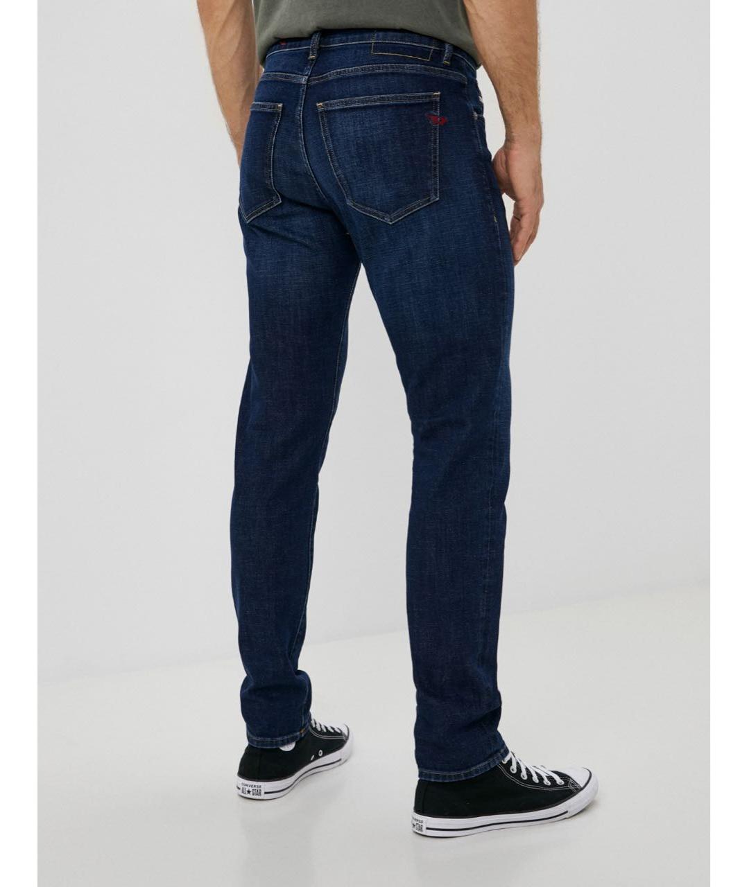 DIESEL Темно-синие хлопко-эластановые джинсы скинни, фото 6