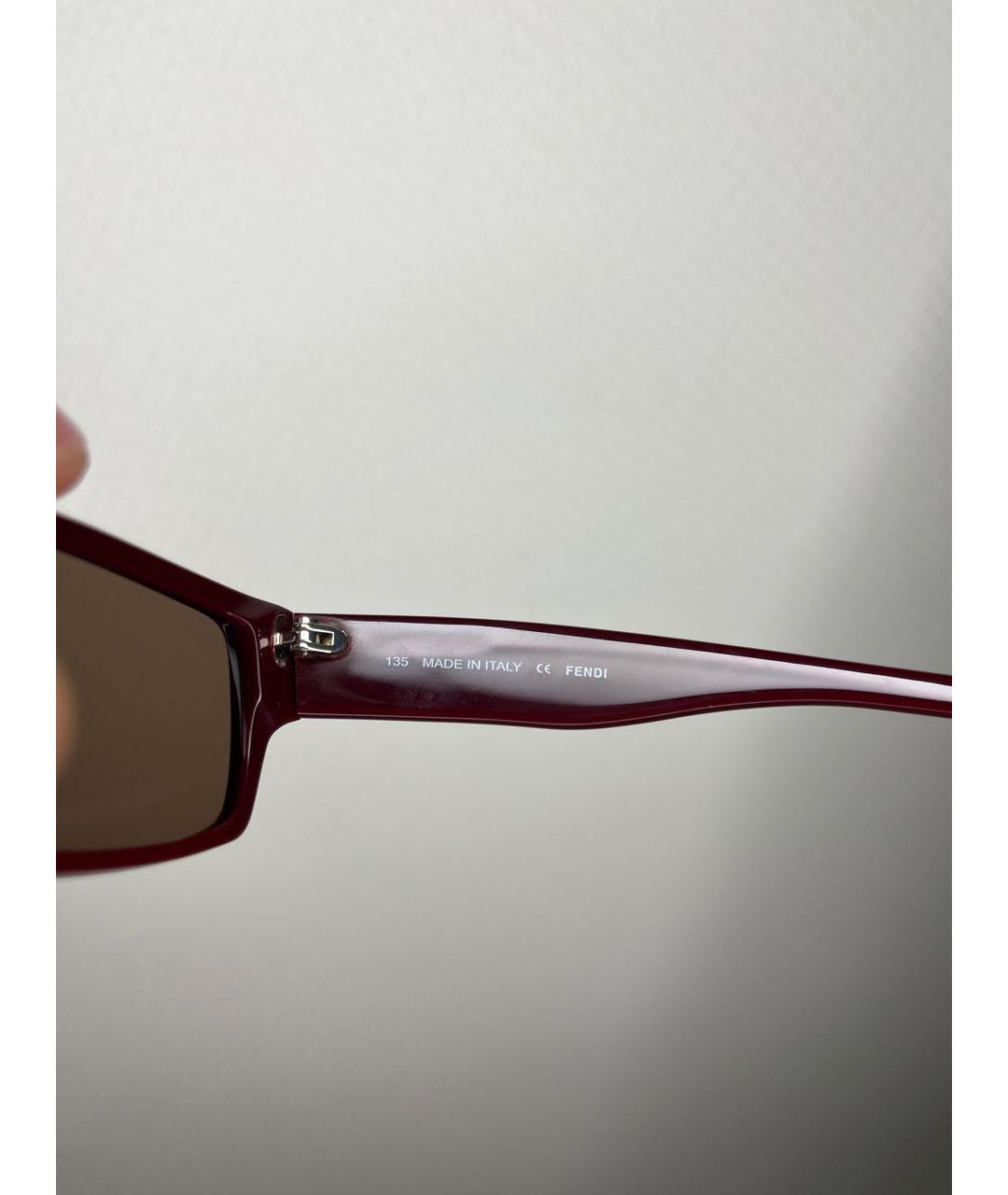 FENDI Бордовые солнцезащитные очки, фото 8