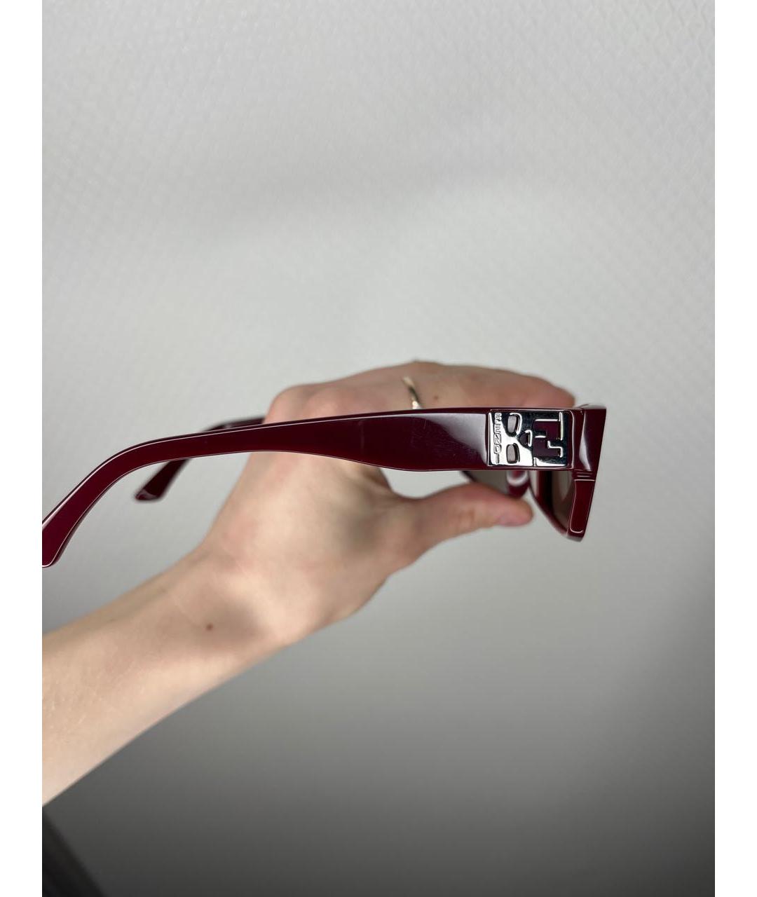 FENDI Бордовые солнцезащитные очки, фото 4