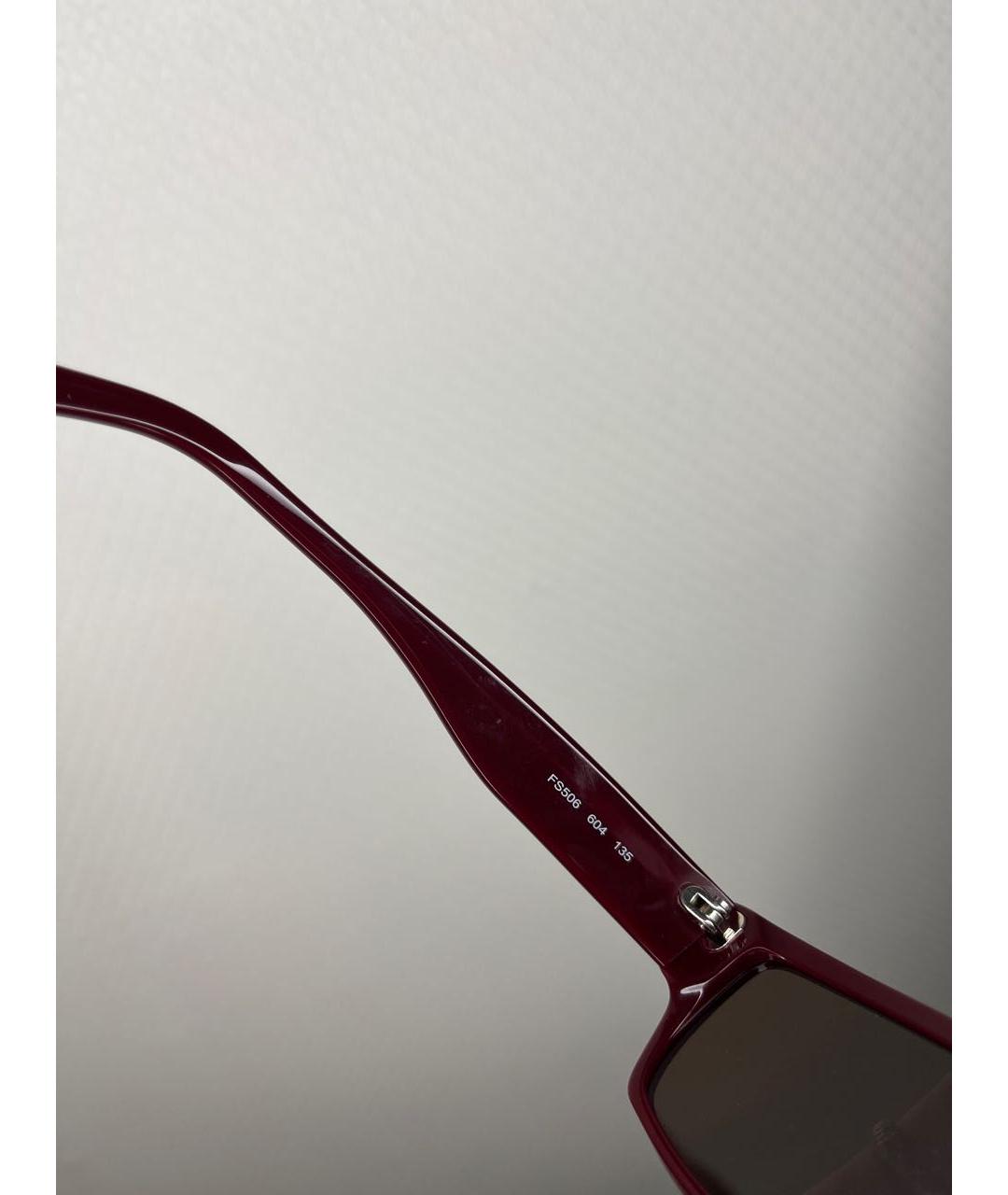 FENDI Бордовые солнцезащитные очки, фото 5