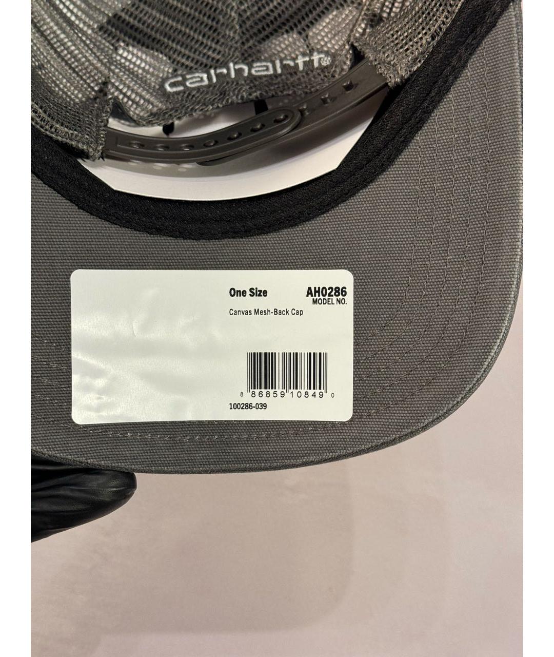 CARHARTT Антрацитовая хлопковая кепка/бейсболка, фото 7