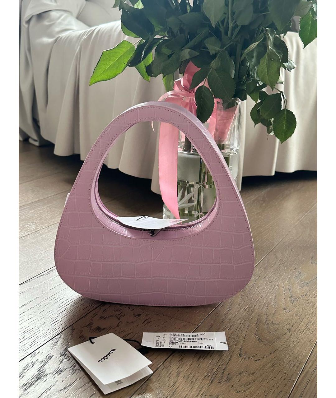 COPERNI Розовая кожаная сумка с короткими ручками, фото 2