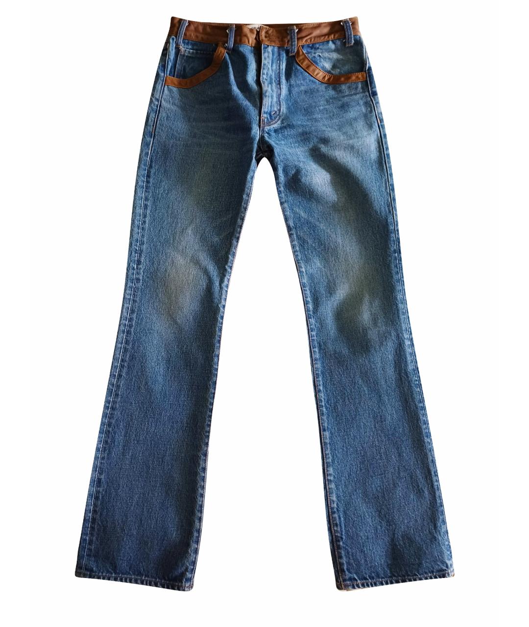CELINE PRE-OWNED Голубые хлопковые прямые джинсы, фото 1