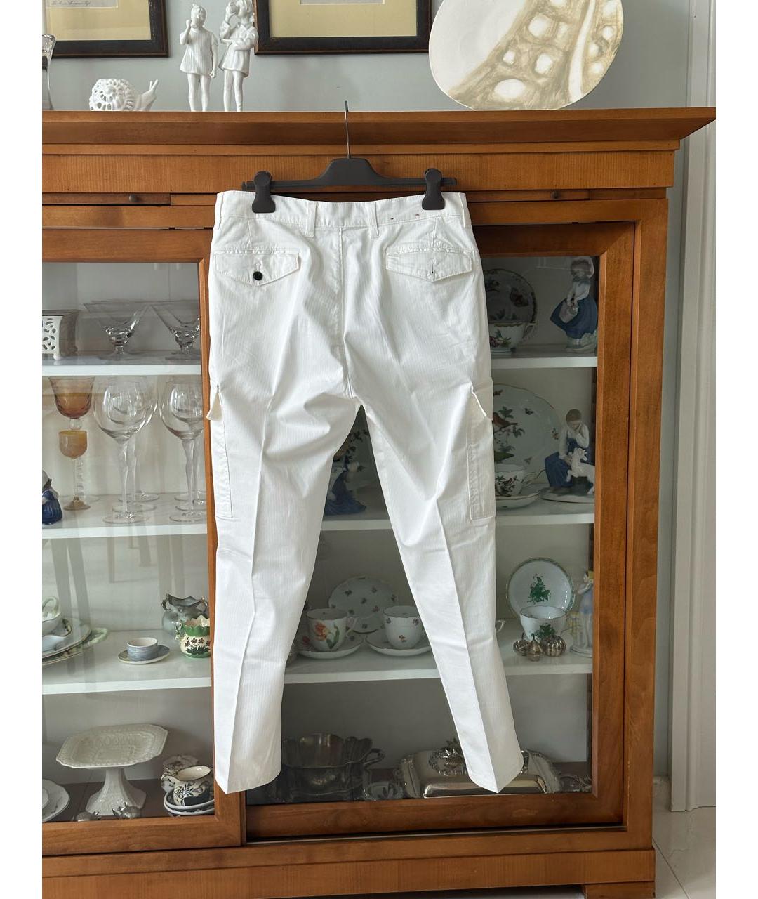 ELEVENTY Белые хлопковые брюки чинос, фото 2