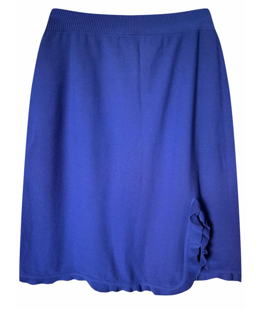 SONIA RYKIEL Синяя хлопковая юбка миди, фото 1