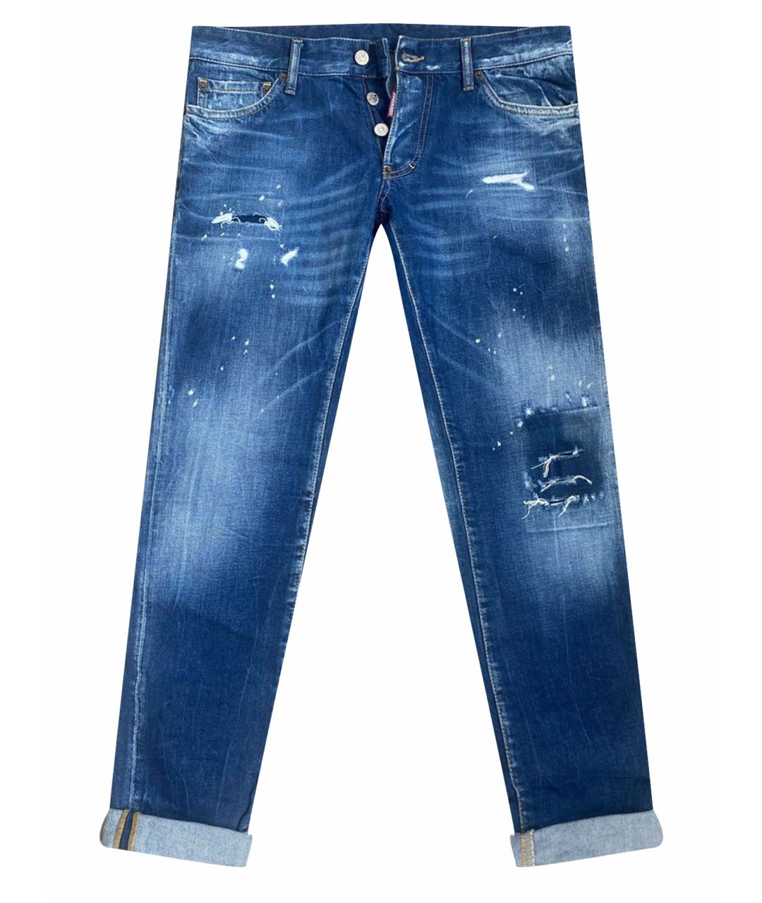 DSQUARED2 Синие хлопковые джинсы скинни, фото 1