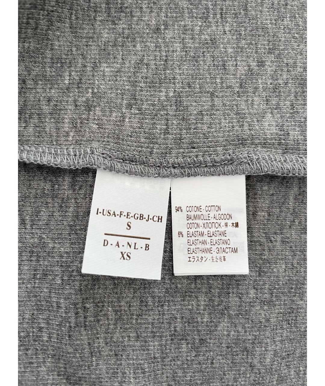 BRUNELLO CUCINELLI Серая хлопко-эластановая футболка, фото 4