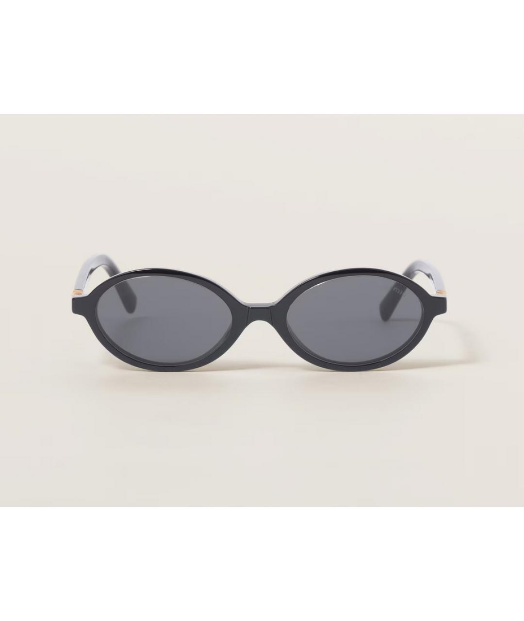 MIU MIU Черные пластиковые солнцезащитные очки, фото 10