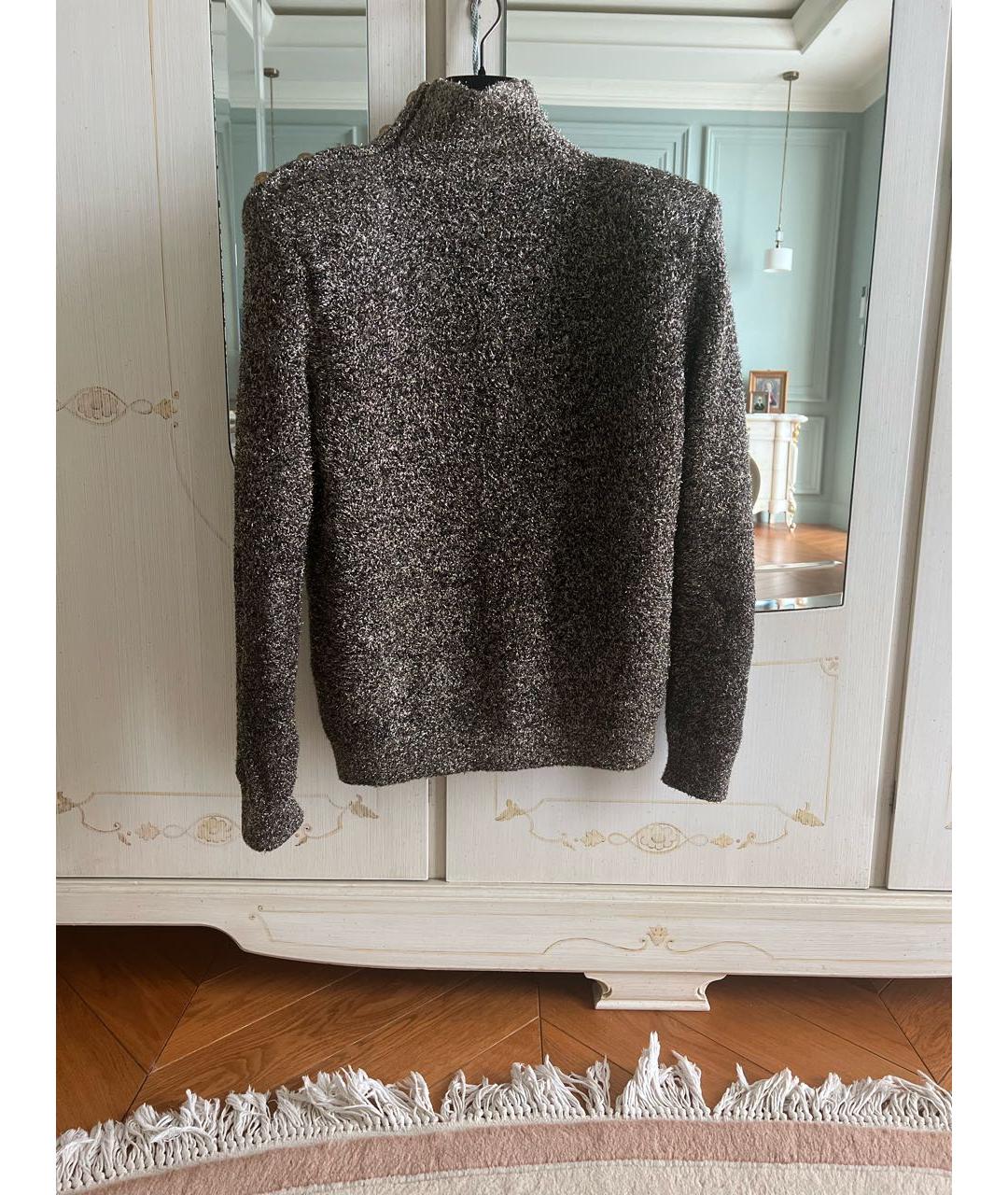 BALMAIN Серебрянный полиамидовый джемпер / свитер, фото 8
