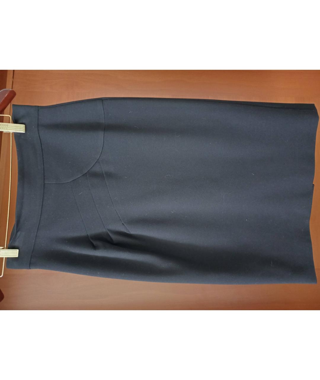VERSACE Черная синтетическая юбка миди, фото 5