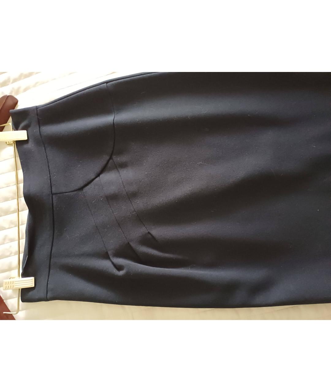 VERSACE Черная синтетическая юбка миди, фото 2