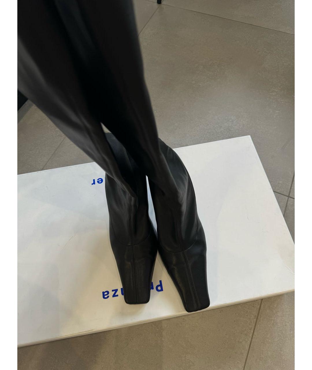 PROENZA SCHOULER Черные кожаные ботфорты, фото 3