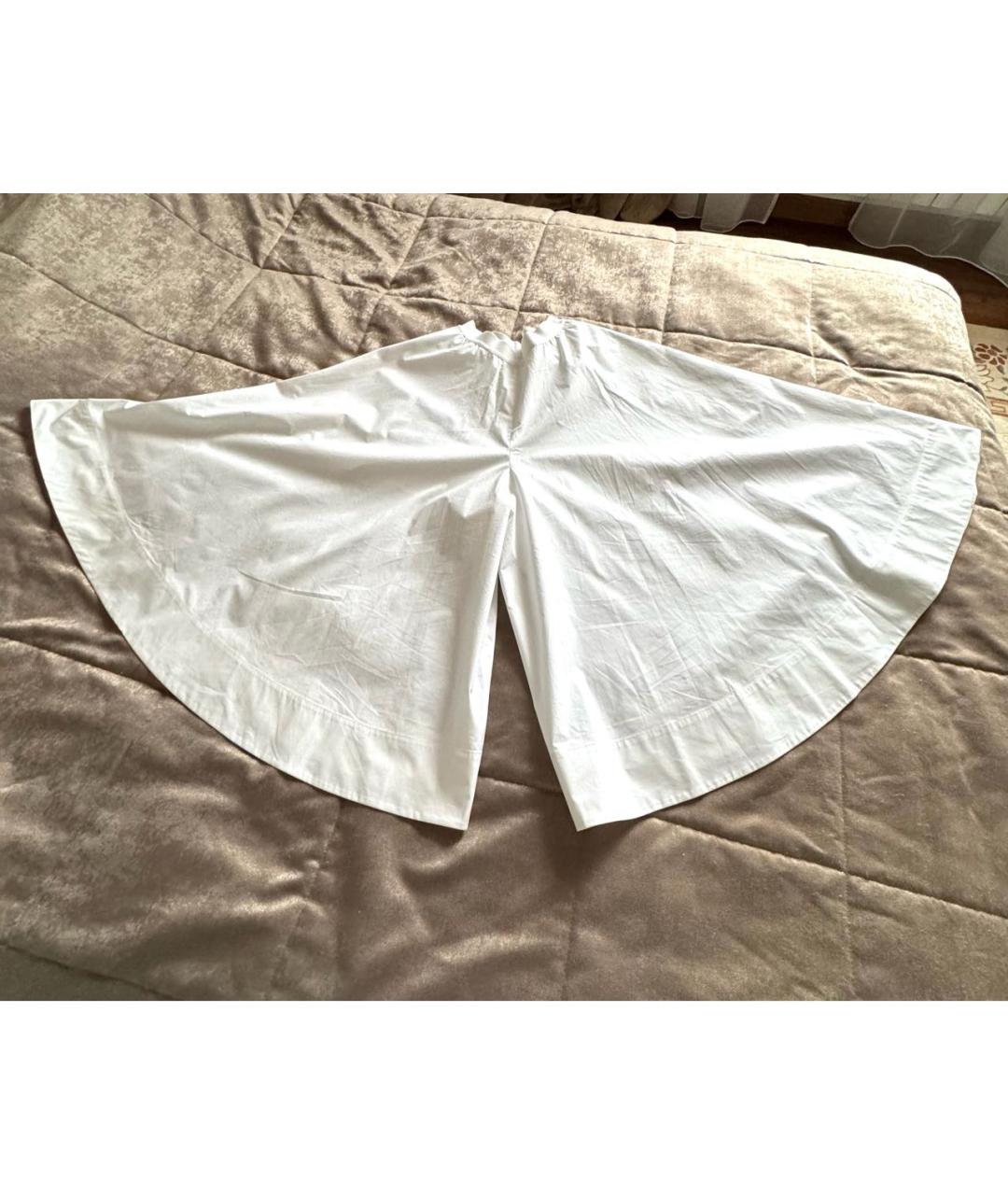 COS Белые хлопко-эластановые брюки широкие, фото 3