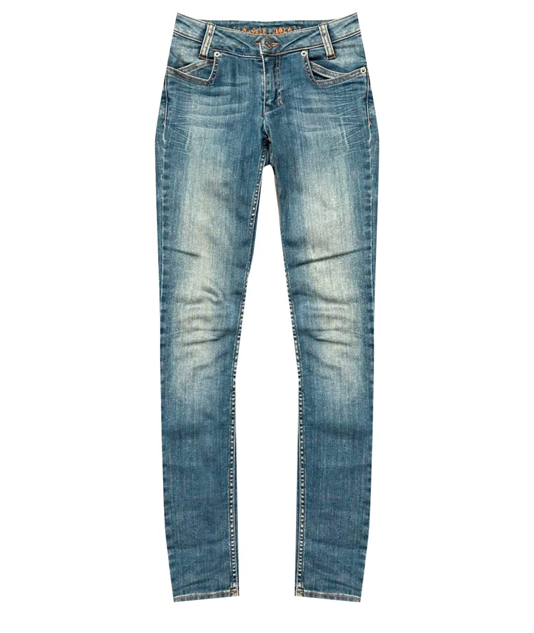 FRANKIE MORELLO Синие хлопковые джинсы слим, фото 1