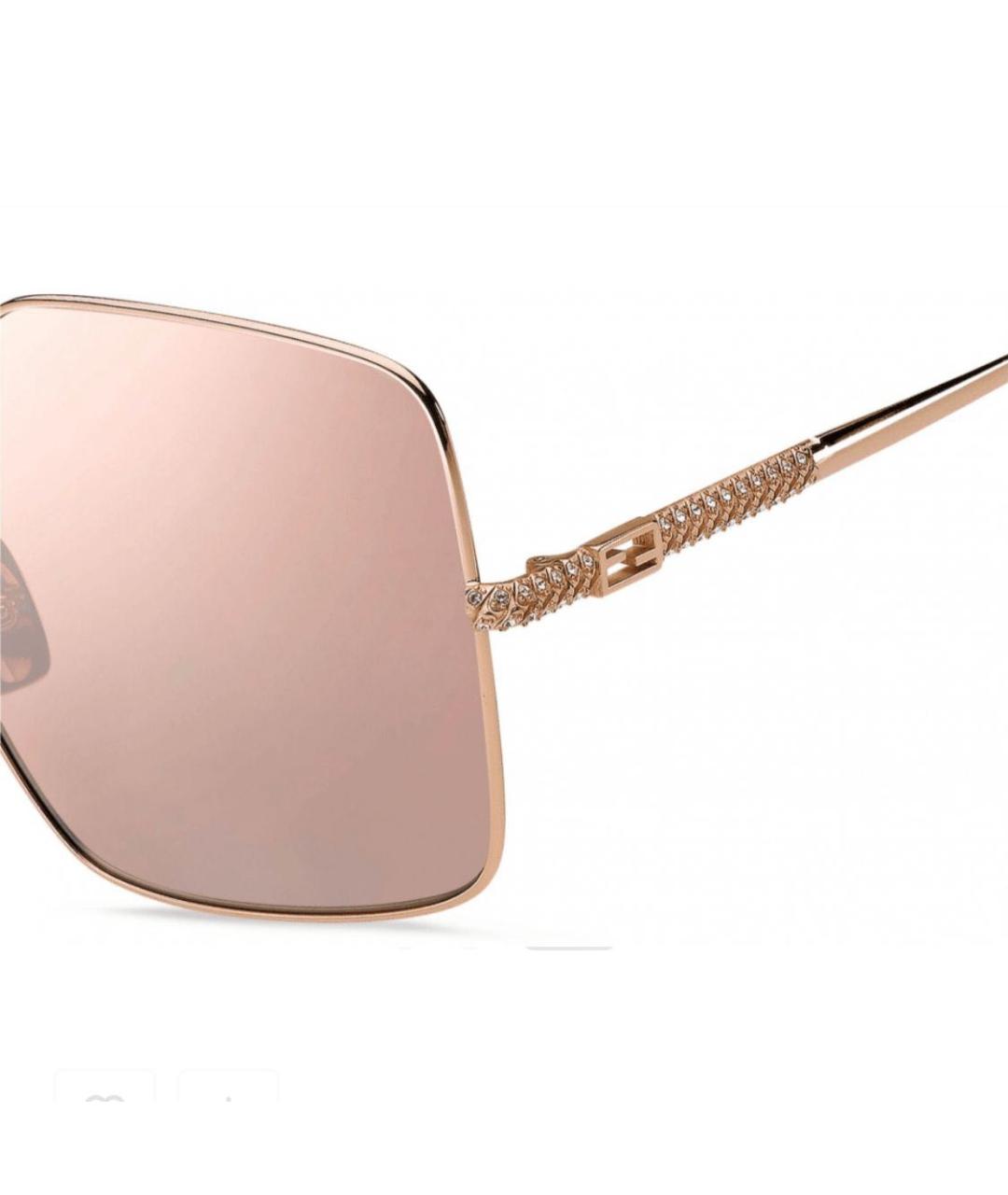 FENDI Розовые металлические солнцезащитные очки, фото 7