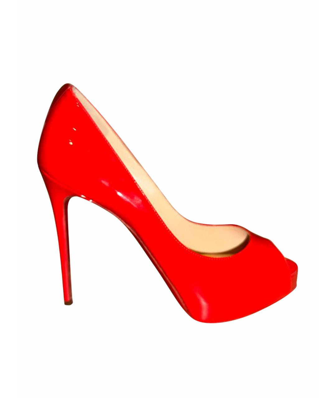 CHRISTIAN LOUBOUTIN Красные туфли из лакированной кожи, фото 1