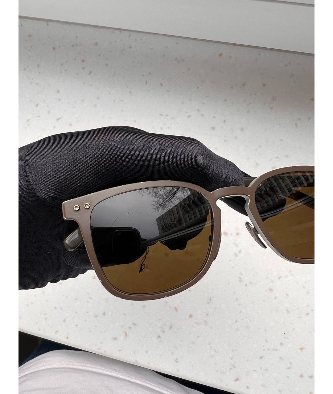 MONTBLANC Хаки металлические солнцезащитные очки, фото 5