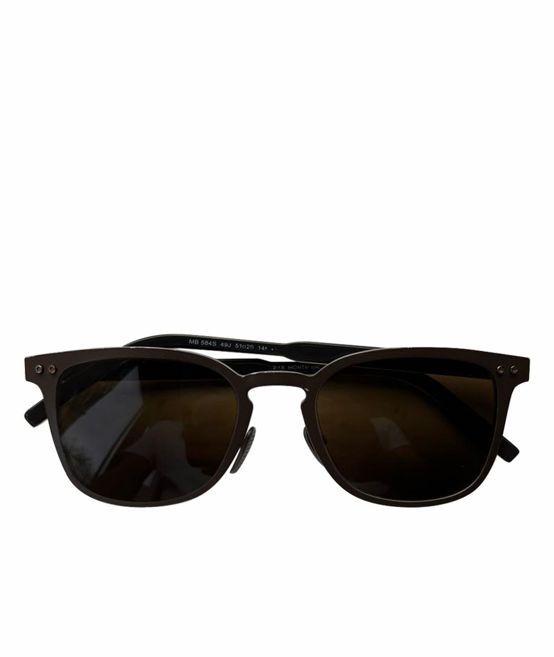 MONTBLANC Хаки металлические солнцезащитные очки, фото 1