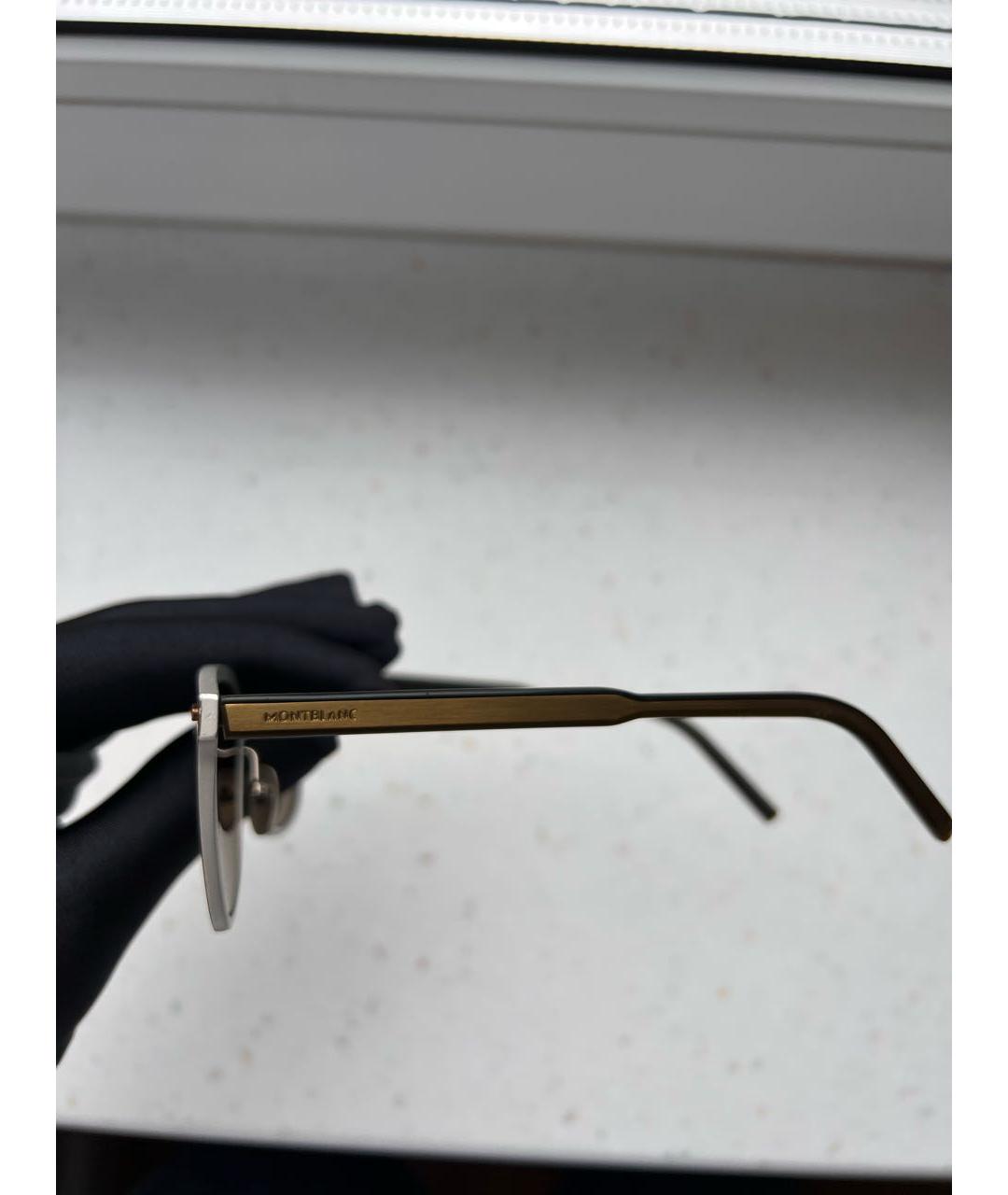 MONTBLANC Хаки металлические солнцезащитные очки, фото 3