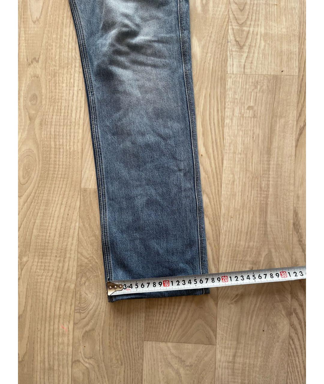 ACNE STUDIOS Голубые хлопковые джинсы скинни, фото 8